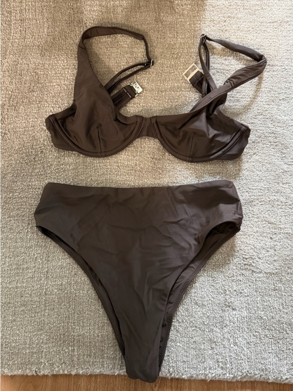Rhythm. Brown Two-Piece Bikini Set